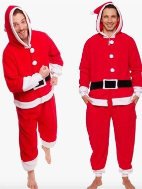🎅Santa Claus Hooded One-Piece Holiday Jumpsuit🎅